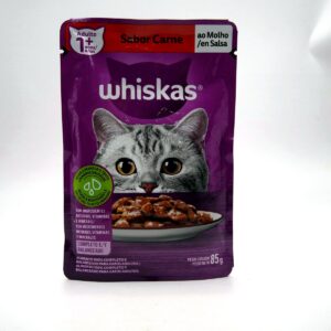 Whiskas para Gatos Adultos — Carne ao Molho — Sachê 85 g