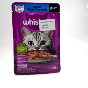 Whiskas para Gatos Adultos — Peixe em Jelly — Sachê 85 g