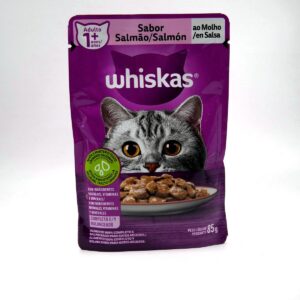 Whiskas para Gatos Adultos — Salmão ao Molho — Sachê 85 g